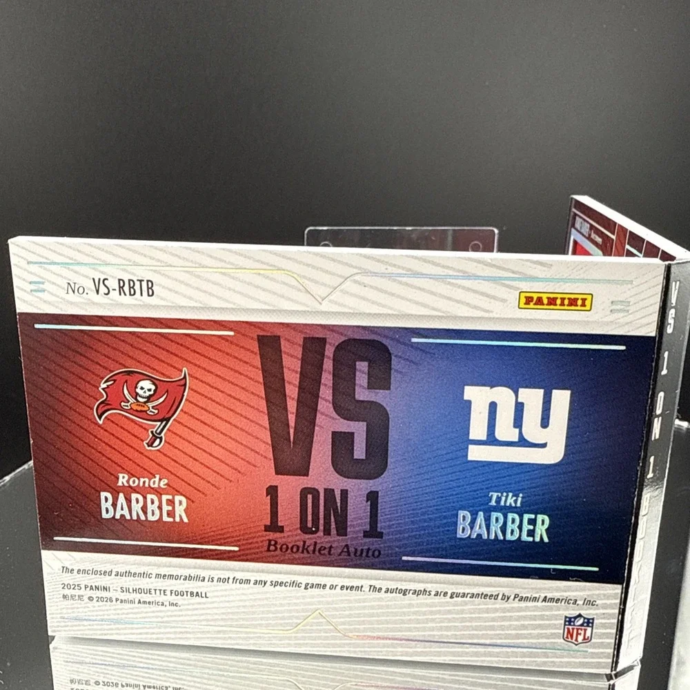 2025 Silhouette Tiki & Ronde Barber 1 ON 1 Booklet Dual Patch Auto /99